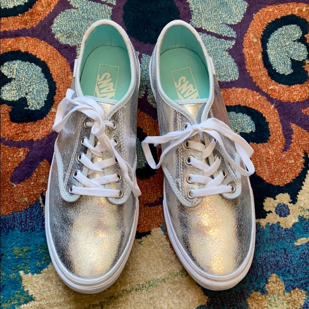 Vans Metallic Silver Women’s Sneaker - Size 11